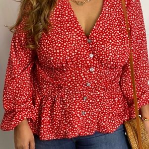 Flower top blouse -Topshop